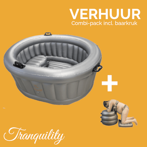 Huur: Bevalbad MiaVia Tranquility + opblaasbare bevalkruk
